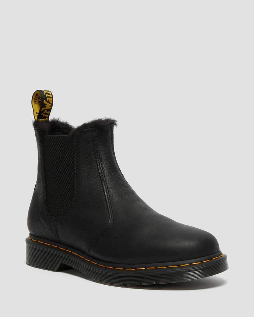 Dr. Martens 2976 Faux Fur Lined Miesten Chelsea Nilkkurit - Mustat Nilkkurit [135-UZIQPJ]